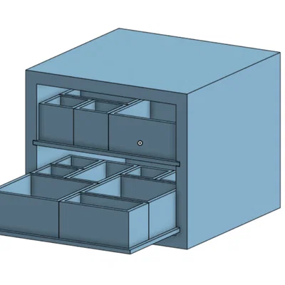 Hệ thống ngăn kéo lưu trữ Gridfinity Drawer tiện ích cho bàn làm việc