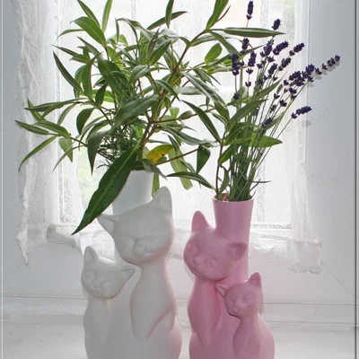 Mẫu in 3D bình hoa hình mèo (Cats Vase) trang trí nhà cửa siêu xinh