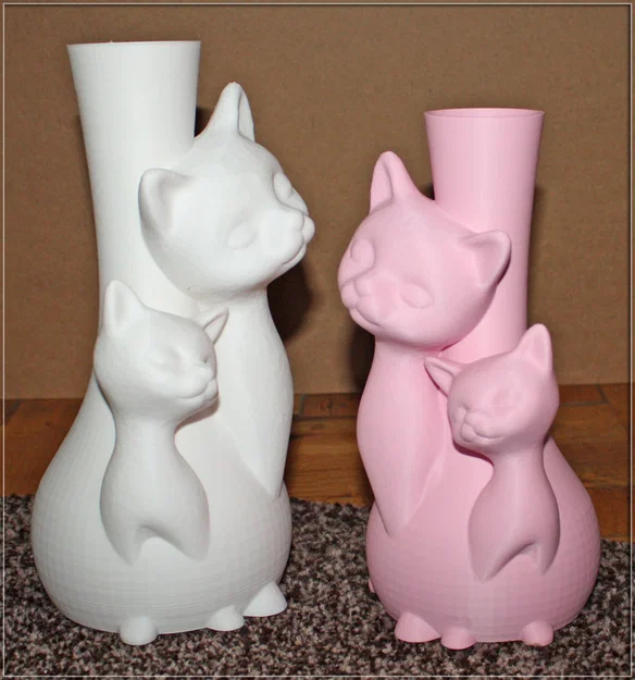 Mẫu in 3D bình hoa hình mèo (Cats Vase) trang trí nhà cửa siêu xinh - Image 2