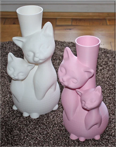 Mẫu in 3D bình hoa hình mèo (Cats Vase) trang trí nhà cửa siêu xinh - Image 3