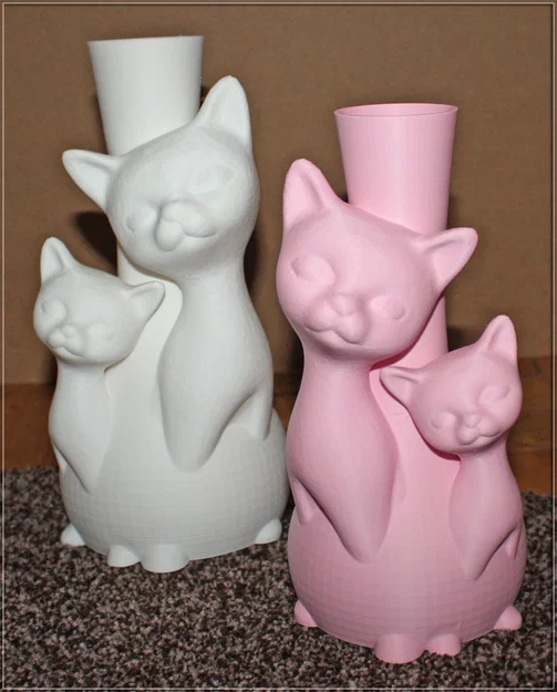 Mẫu in 3D bình hoa hình mèo (Cats Vase) trang trí nhà cửa siêu xinh - Image 5