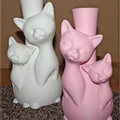 Mẫu in 3D bình hoa hình mèo (Cats Vase) trang trí nhà cửa siêu xinh - Thumbnail 5