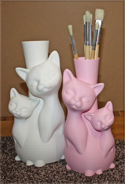 Mẫu in 3D bình hoa hình mèo (Cats Vase) trang trí nhà cửa siêu xinh - Image 6