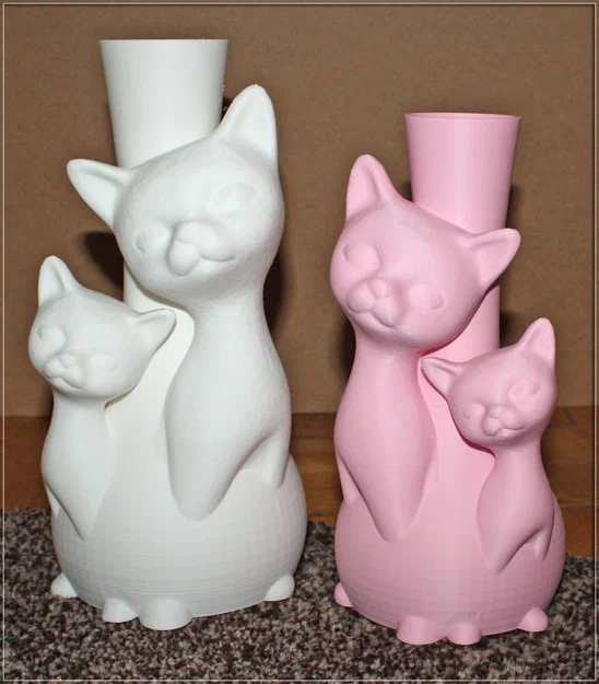 Mẫu in 3D bình hoa hình mèo (Cats Vase) trang trí nhà cửa siêu xinh - Image 7