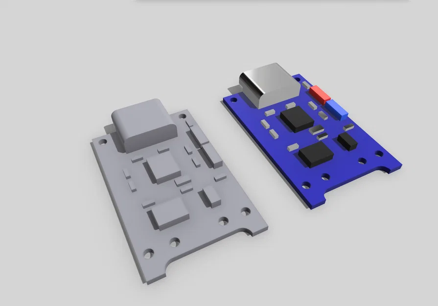 Mô hình Mockup mạch sạc pin TP4056 USB-C dùng cho thiết kế vỏ 3D - Image 1