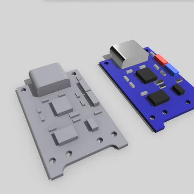 Mô hình Mockup mạch sạc pin TP4056 USB-C dùng cho thiết kế vỏ 3D