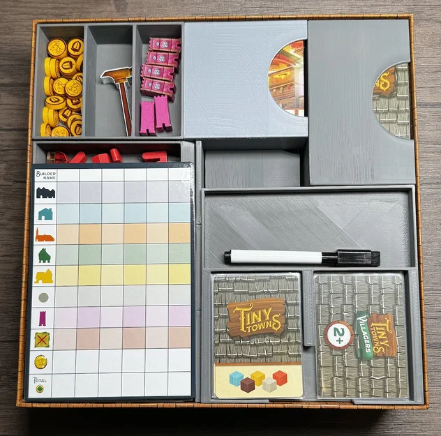 Tiny Towns Organizer (remix) – Khay sắp xếp cho Tiny Towns - Image 1