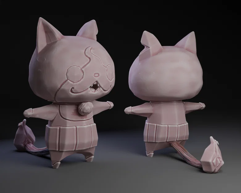 Mô hình 3D Jibanyan từ Yo-kai Watch đáng yêu cho người hâm mộ - Image 1