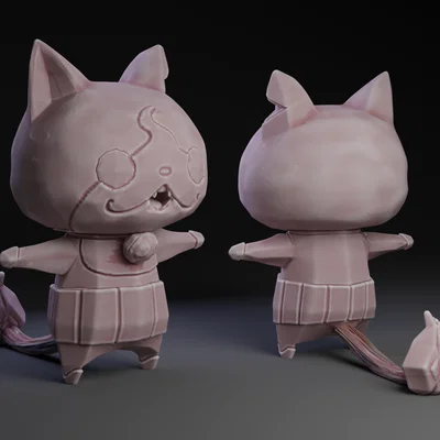 Mô hình 3D Jibanyan từ Yo-kai Watch đáng yêu cho người hâm mộ
