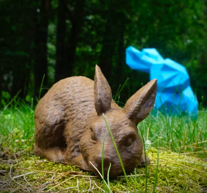 Mô hình thỏ Brooding Bunny - Tác phẩm điêu khắc 3D độc đáo - Image 1