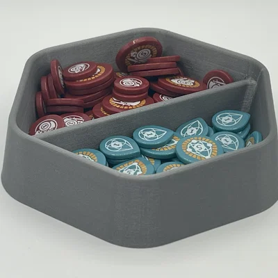 Khay Lục Giác Xếp Chồng Đựng Token Cho Boardgame (tùy chọn vách ngăn)