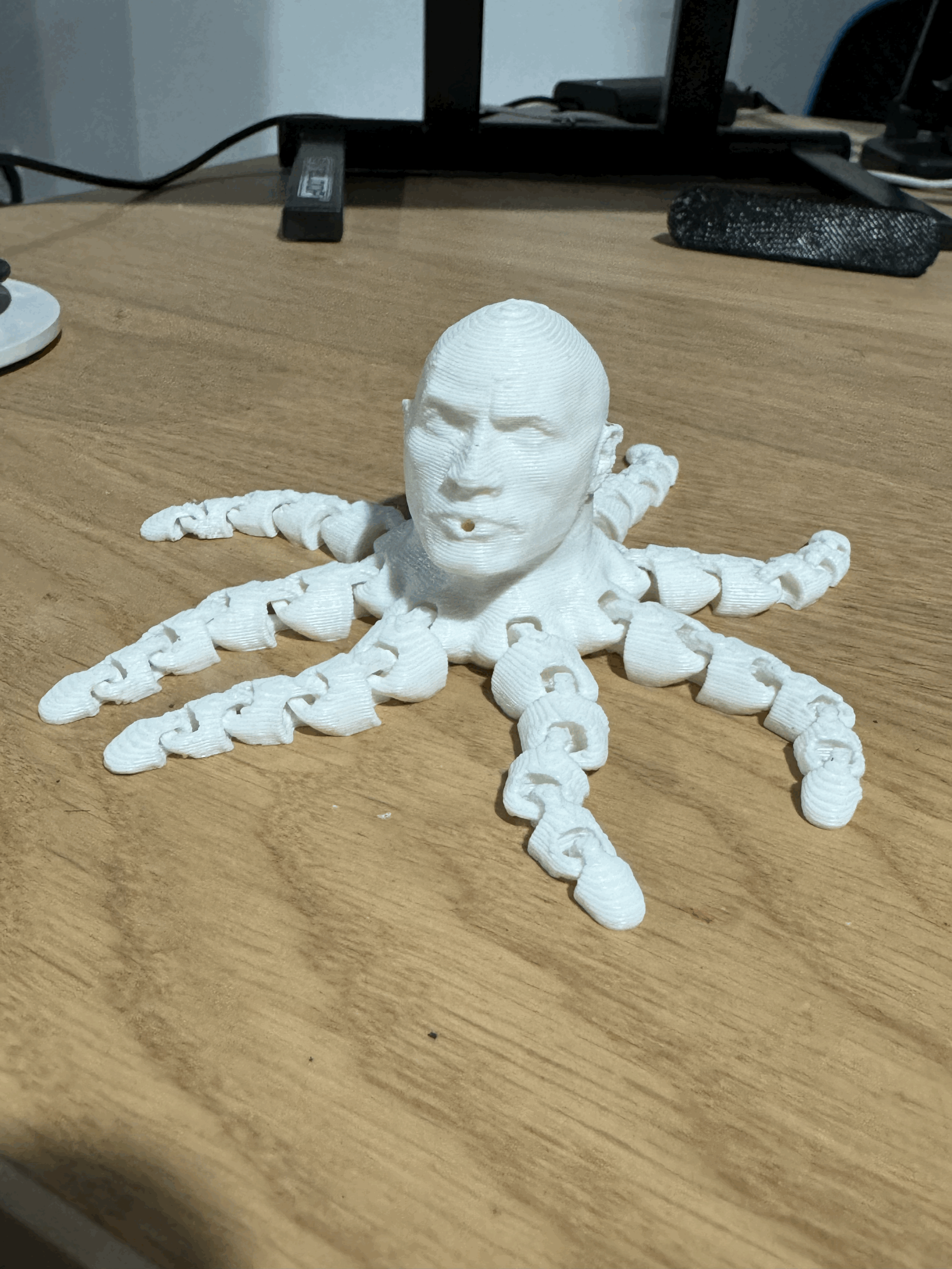 Nắp chai nước hình Rock-topus độc lạ: Mô hình 3D kết hợp Fidget