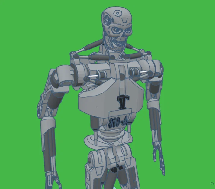 Mô hình robot T-800-A phiên bản đơn giản hóa cho in 3D - Image 1