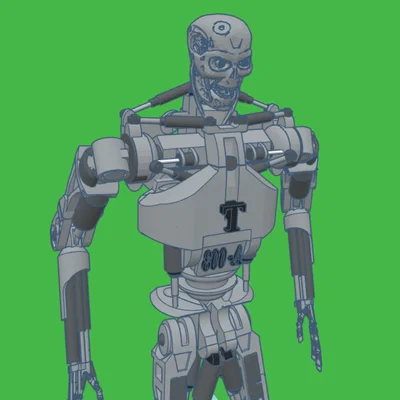 Mô hình robot T-800-A phiên bản đơn giản hóa cho in 3D