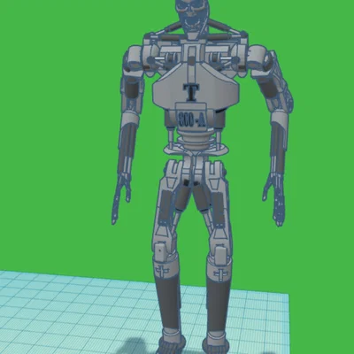 Mô hình robot T-800-A phiên bản đơn giản hóa cho in 3D