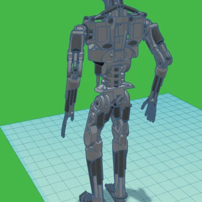 Mô hình robot T-800-A phiên bản đơn giản hóa cho in 3D
