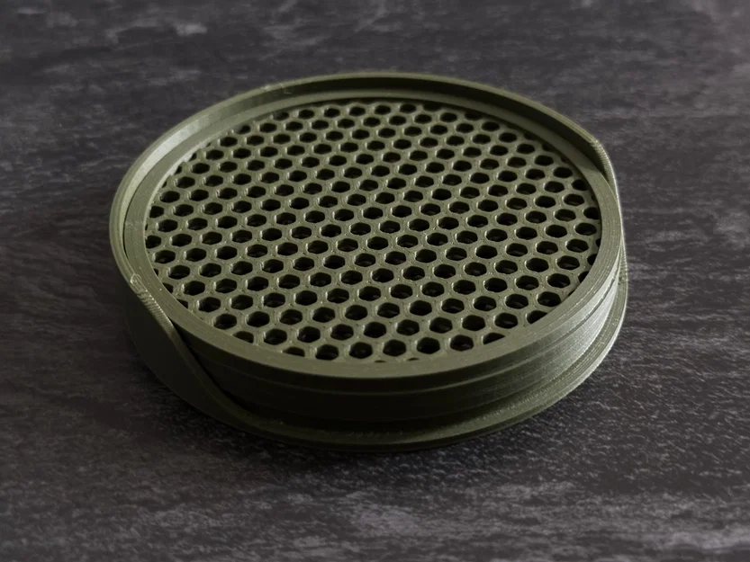 Bộ đế lót ly họa tiết tổ ong 3D kèm khay đựng (Honeycomb Coasters) - Image 1