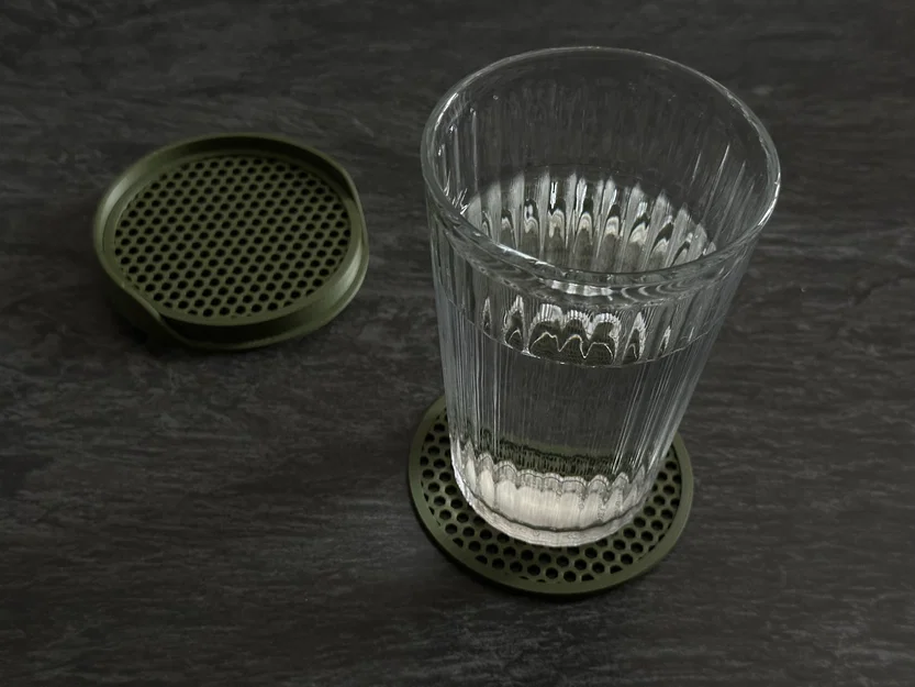 Bộ đế lót ly họa tiết tổ ong 3D kèm khay đựng (Honeycomb Coasters) - Image 3