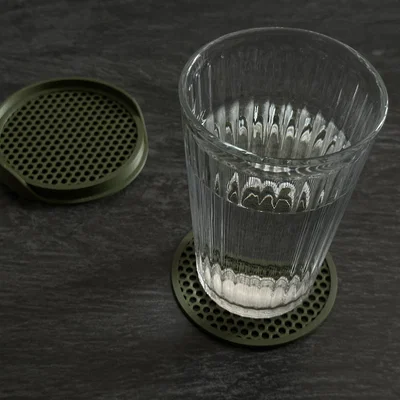 Bộ đế lót ly họa tiết tổ ong 3D kèm khay đựng (Honeycomb Coasters)