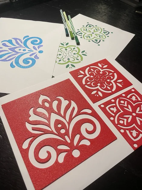 Bộ khuôn vẽ Mandala (Mandala drawing templates) - Image 1