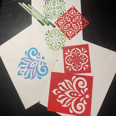 Bộ khuôn vẽ Mandala (Mandala drawing templates)
