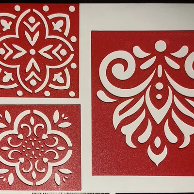 Bộ khuôn vẽ Mandala (Mandala drawing templates)