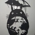 Mô hình trang trí tường Totoro in 3D nghệ thuật cho người hâm mộ Ghibli - Thumbnail 1