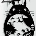 Mô hình trang trí tường Totoro in 3D nghệ thuật cho người hâm mộ Ghibli - Thumbnail 2