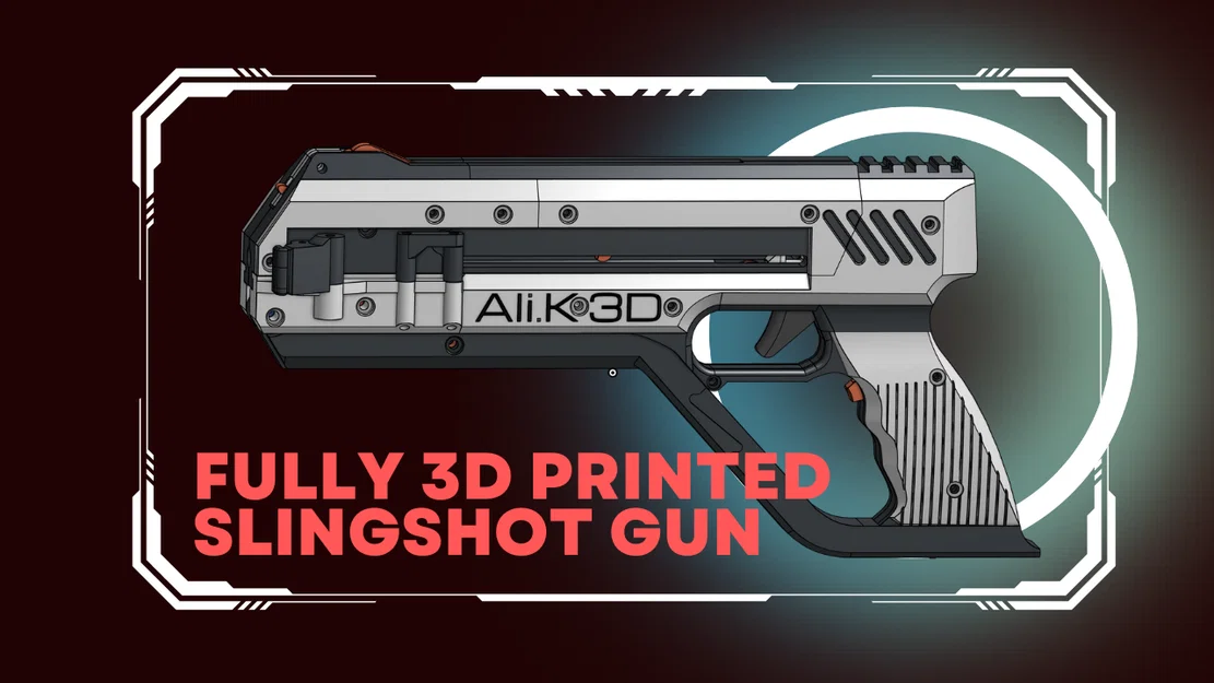 Mô hình súng bắn thun 5 vòng in 3D (5-Round Pencils Slingshot GUN) - Image 1