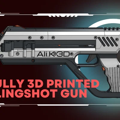 Mô hình súng bắn thun 5 vòng in 3D (5-Round Pencils Slingshot GUN)