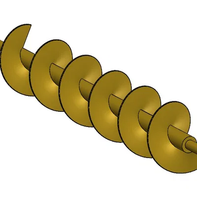 Trục Vít Xoắn Ốc (Conductor Helicoidal) Cho Mô Hình Truyền Động Cơ Khí