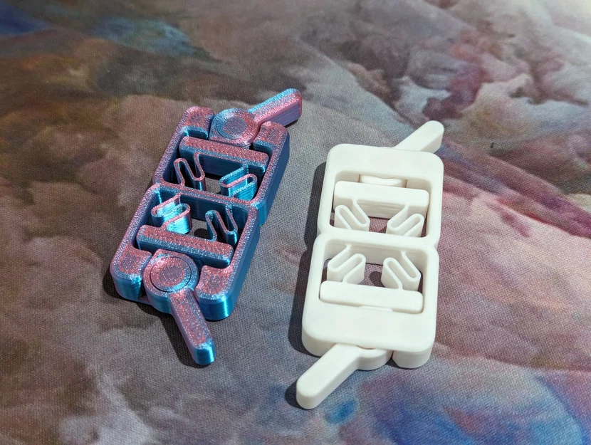 Đồ chơi fidget công tắc đôi in 3D (Print-in-Place Twin Switch) - Image 1