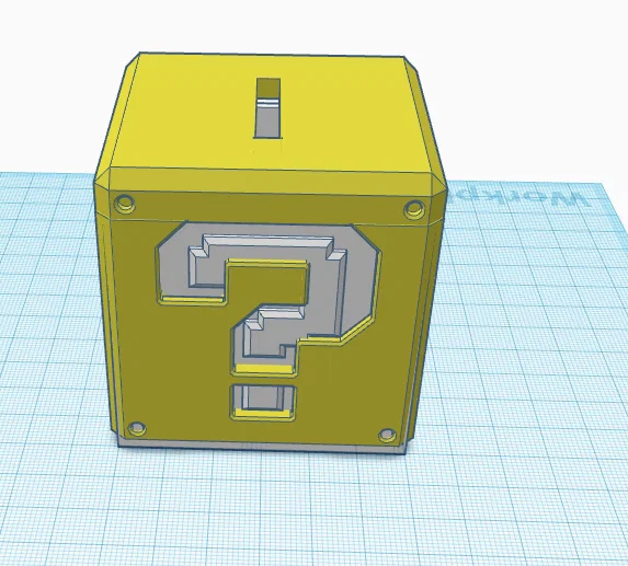 Ống Heo Tiết Kiệm Lucky Block (Mario) - Mô Hình 3D Độc Đáo - Image 1
