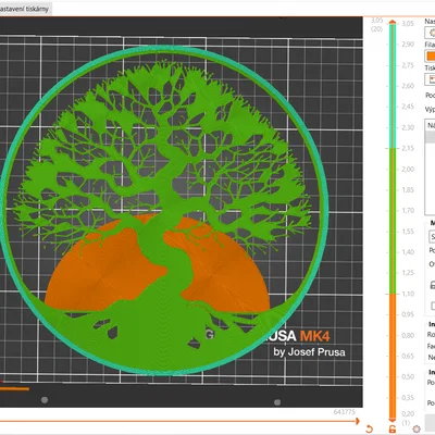 Tranh treo tường 3D nghệ thuật: Cây Bonsai và Mặt Trời (Rising Sun)
