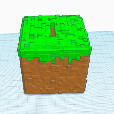 Ống heo tiết kiệm hình khối cỏ Minecraft (Grass Block Piggy Bank)