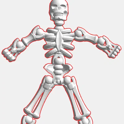 Mô hình bộ xương người cử động linh hoạt (Skeleton) in 3D