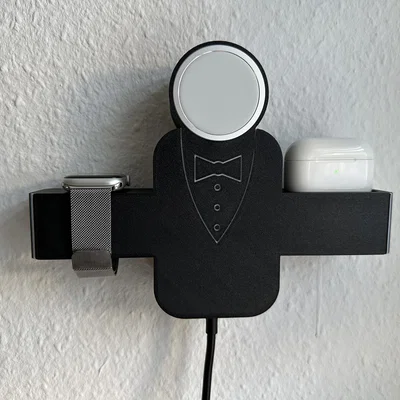 Charging butler: bộ sạc treo tường iPhone + Watch + AirPods Pro (Standby iOS 17)