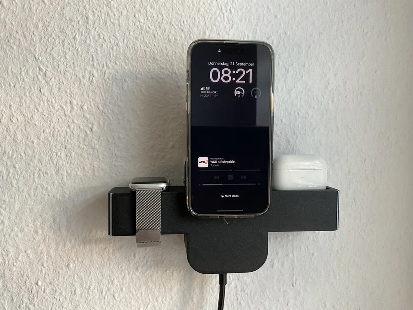 Charging butler: bộ sạc treo tường iPhone + Watch + AirPods Pro (Standby iOS 17) - Image 3