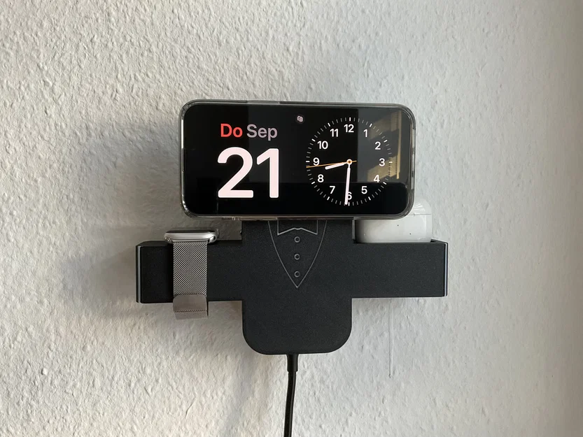 Charging butler: bộ sạc treo tường iPhone + Watch + AirPods Pro (Standby iOS 17) - Image 5
