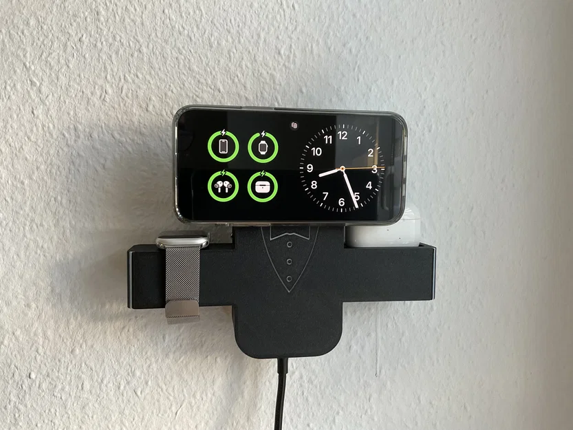 Charging butler: bộ sạc treo tường iPhone + Watch + AirPods Pro (Standby iOS 17) - Image 6