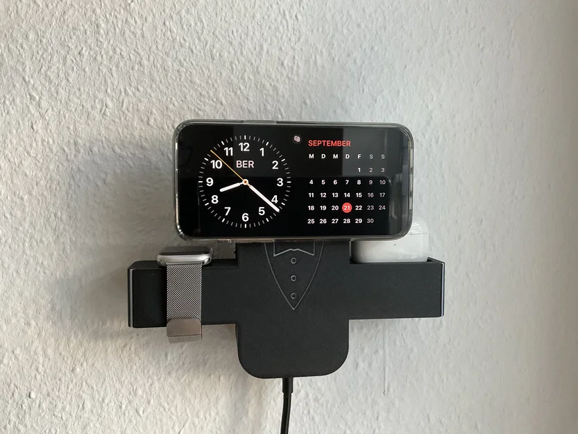 Charging butler: bộ sạc treo tường iPhone + Watch + AirPods Pro (Standby iOS 17) - Image 7