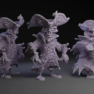 Mô hình 3D Skeleton Pirate - Cướp biển bộ xương cực ngầu