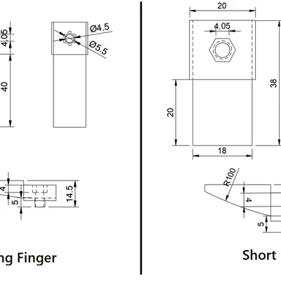 Bộ Ngón Kẹp (Gripper Fingers) cho Robot Franka Emika Panda