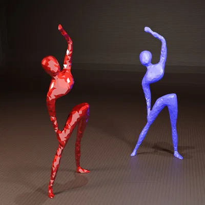 Tượng Yoga Low Poly - Sculpture