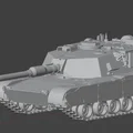 Mô hình xe tăng M1A2 Abrams cho in 3D - Thumbnail 1