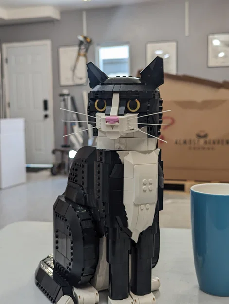 Nâng cấp bộ râu cho LEGO Tuxedo Cat - Phụ kiện 3D độc đáo - Image 1