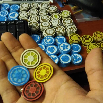 Bộ quân cờ Pai Sho (Pai Sho Tiles) in 3D cho mọi biến thể