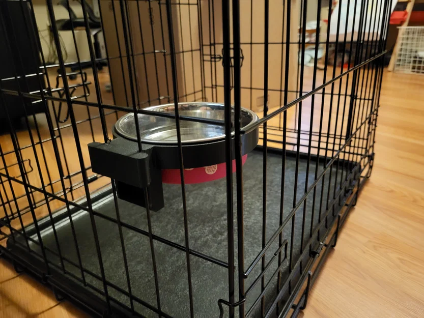 Bracket gắn vào crate giữ tô nước/đồ ăn (Crate-mounted Water/Food Bowl) - Image 1