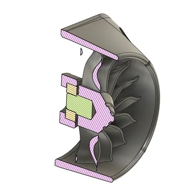 Ống hút gió hotend MK4 kiểu jet engine 2 tầng (MK4) – turbofan mini