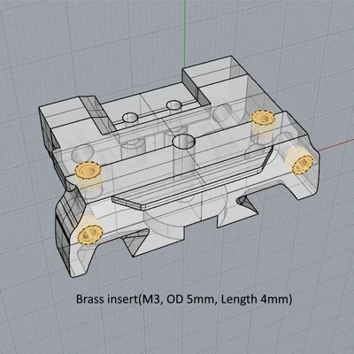 Ngàm gắn Orbiter v2.0 (Orbiter2) cho Voron 2.4 r2 Afterburner